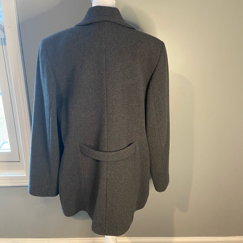 Halston Studio Dark Gray Button Down Winter Jacke… - image 6